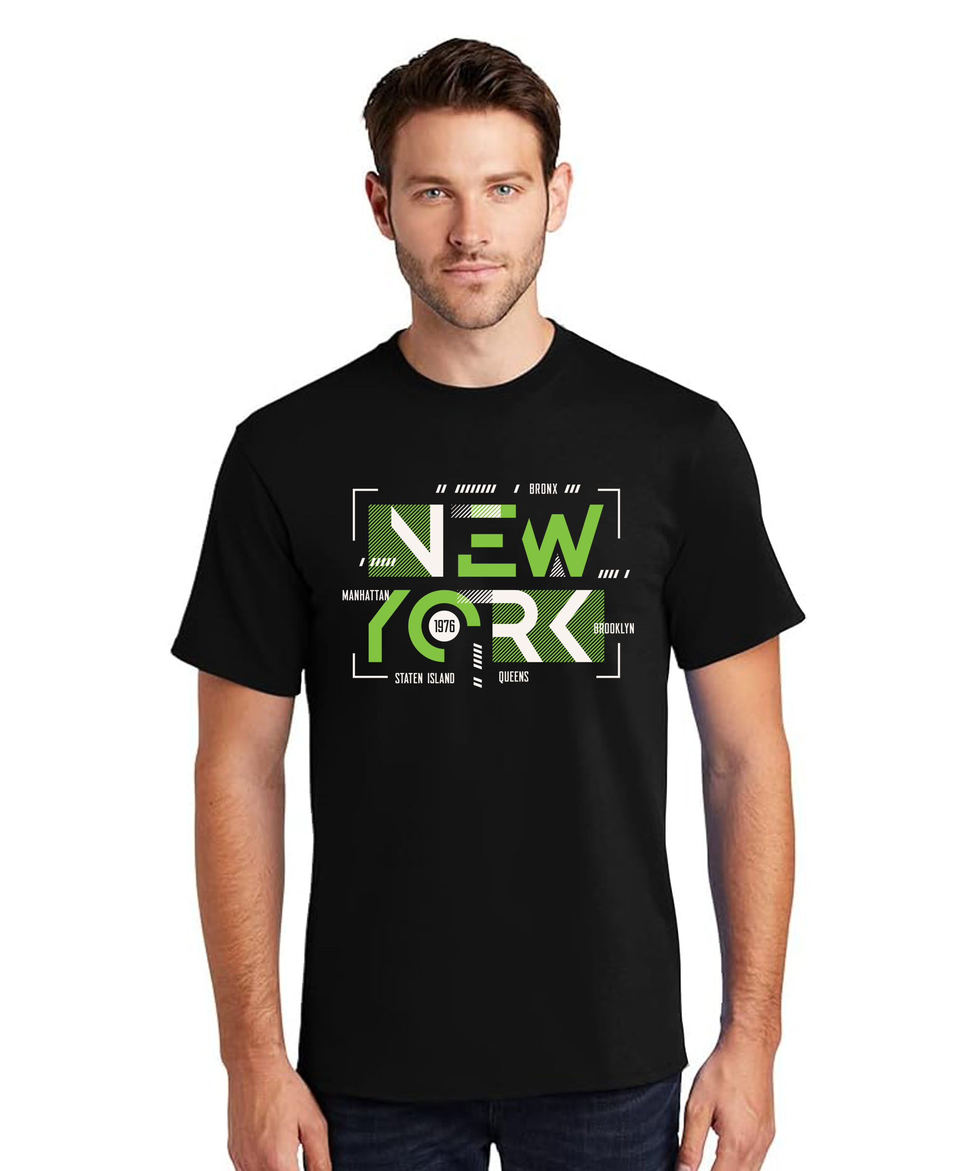 MEN Graphic Print Round Neck T-Shirt NEW YORK 2