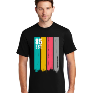MEN Graphic Print Round Neck T-Shirt EST 85