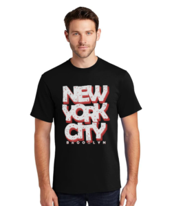 MEN Graphic Print Round Neck T-Shirt NEW YORK CITY 1
