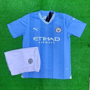 MAN CITY HOME JERSEY WITH SHORTS
