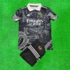 REAL MADRID BLACK DRAGON JERSEY WITH SHORTS