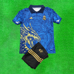 REAL MADRID BLUE SPECIAL DRAGON JERSEY WITH SHORTS