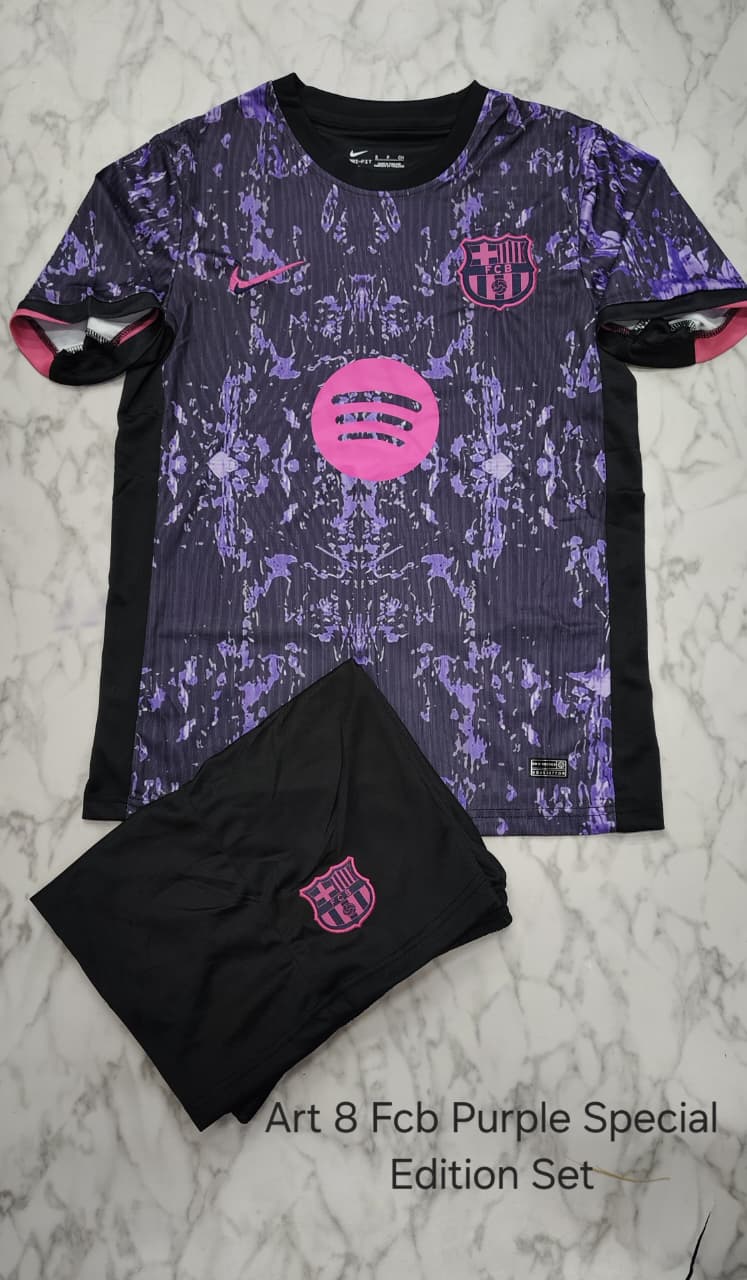 (CUSTOMISED) BARCELONA SPECIAL PURPLE WITH SHORTS