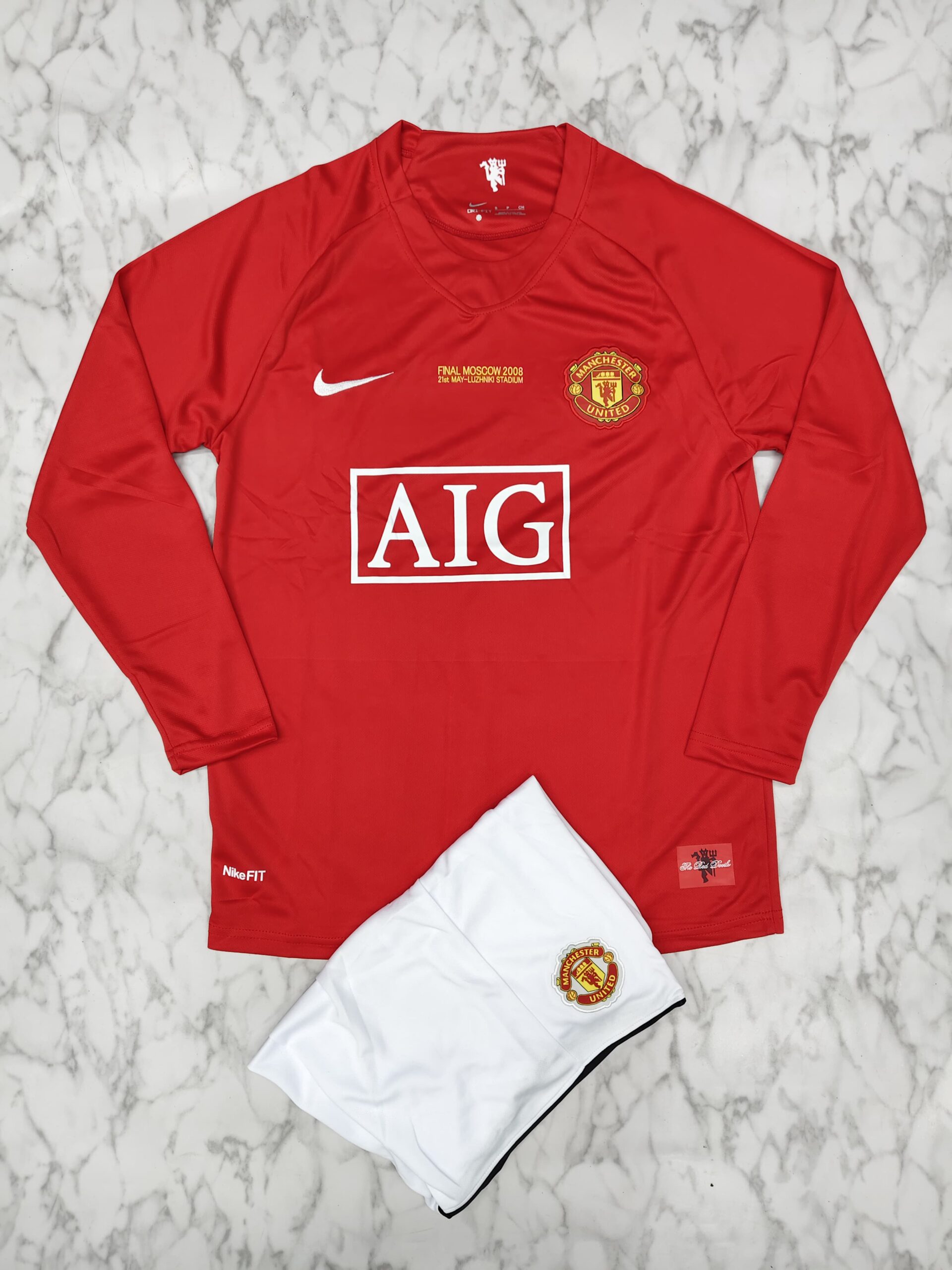 (XL) MANCHESTER UNITED HOME 2008 FULL SLEEVE SET