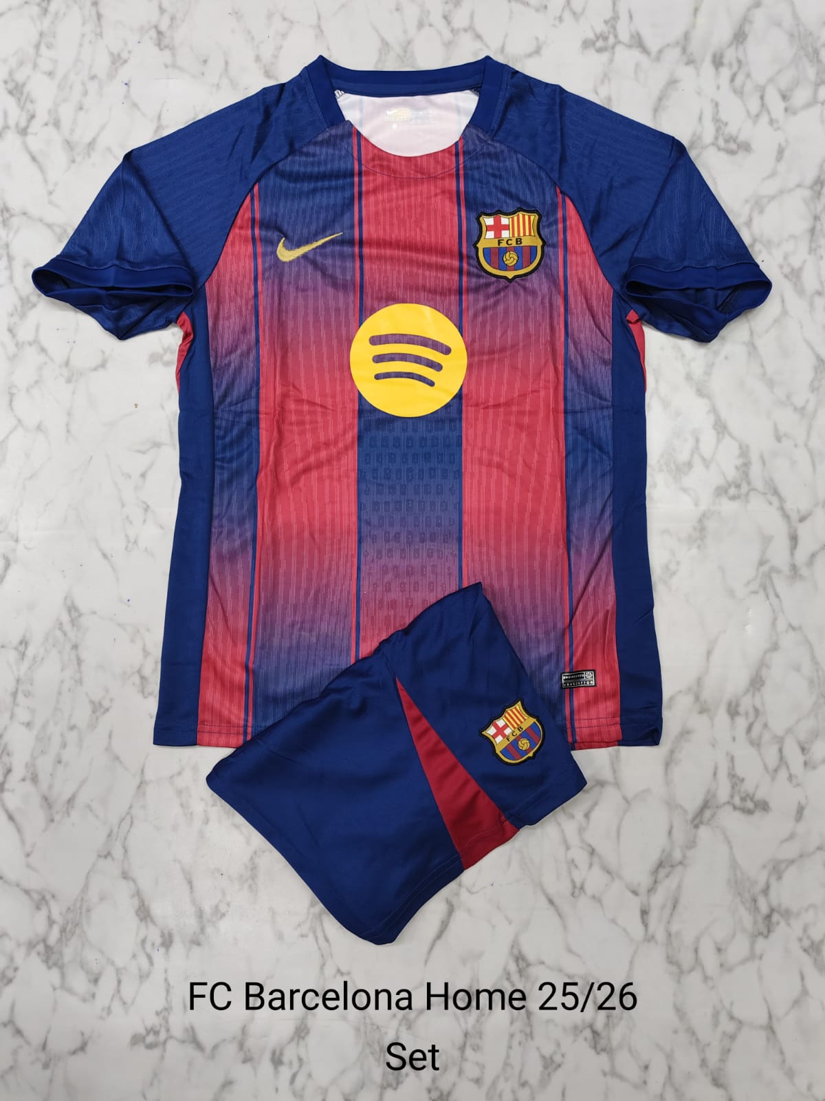 (XL) BARCELONA HOME WITH SHORTS