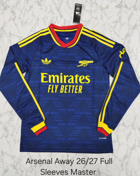 (CUSTOMISED) ARSENAL AWAY FULL SLEEVE MASTER COPY